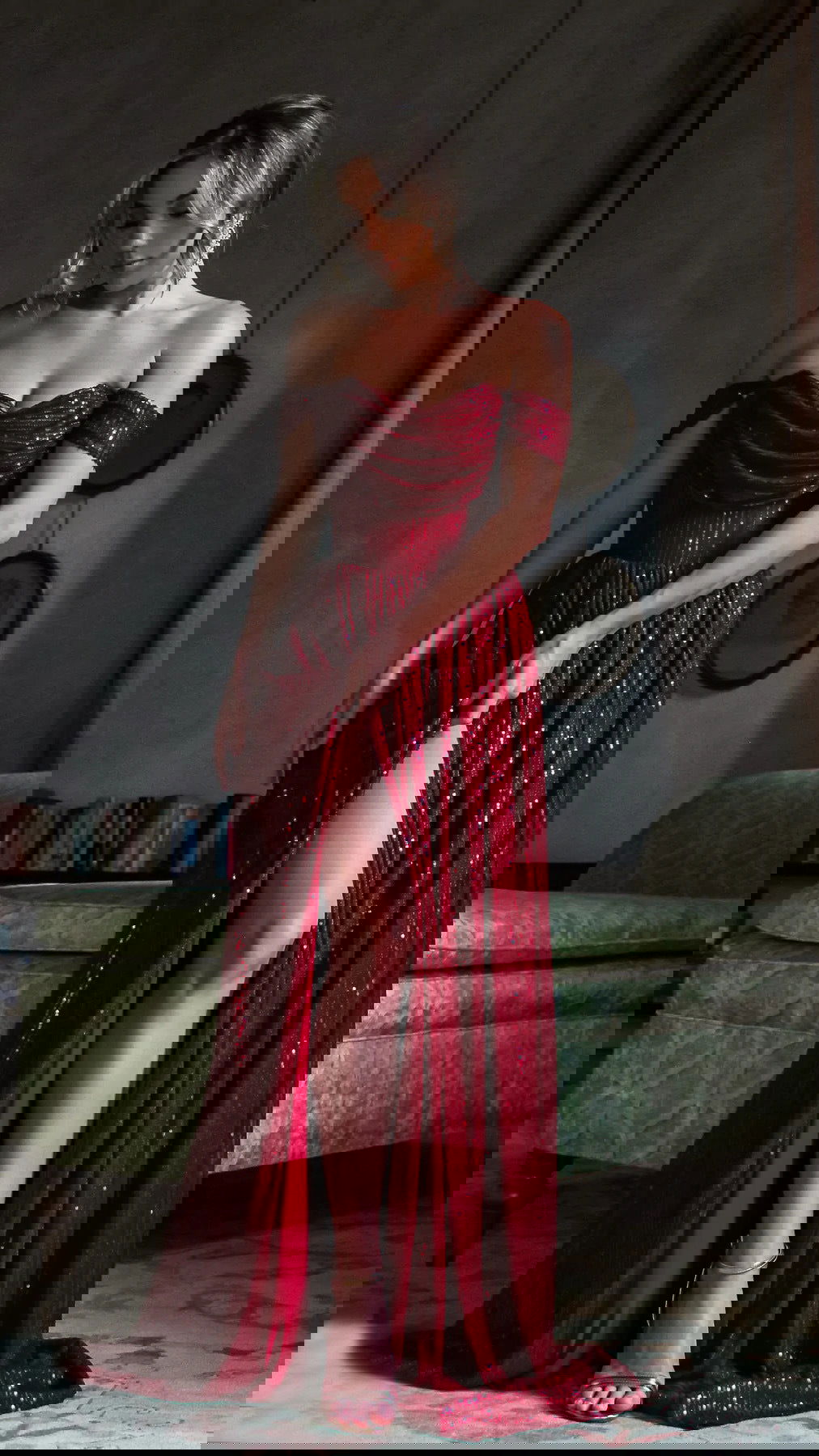 Sequined Slim Dress Cami Dress