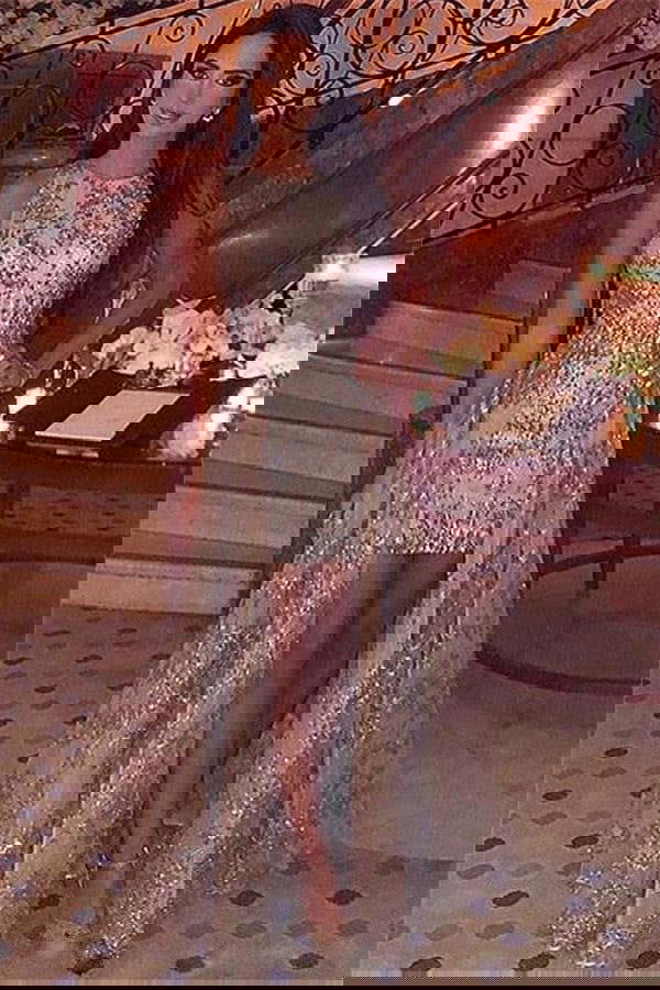 round Neck Sleeveless Bronzing Dress Cocktail Dress