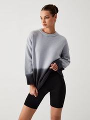Cloud Nine Fuzzy Trendy Ombre Oversized Sweater Sweaters-L