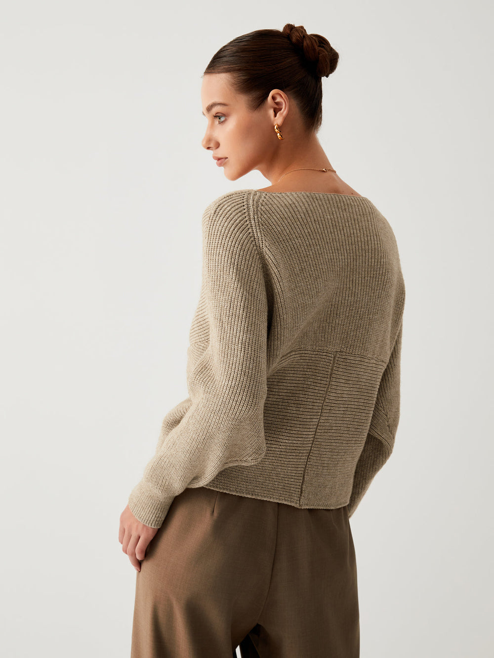 Cross My Heart Trendy Oversized Crop Sweater Sweaters L
