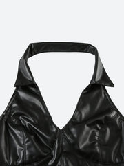 Baddie Faux Leather Crop Top