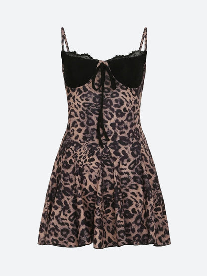 Baddie Leopard Mini Dress