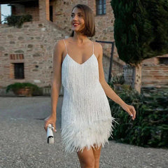 Doriana | Feather Mini Dress
