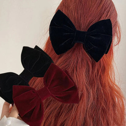 Red Velvet Elegant Fashion Ponytail Christmas Hair Accessory Accessories-L