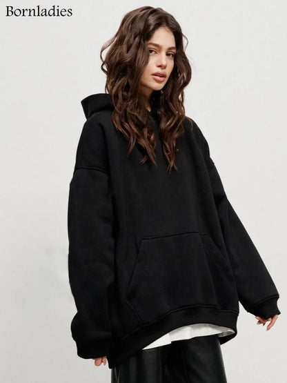 Thick Warm Fashion Stylish Oversized Fleece Sweatshirt