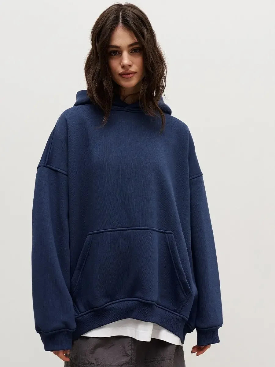 Thick Warm Fashion Stylish Oversized Fleece Sweatshirt