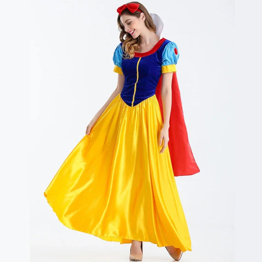 Cartoon Princess Snow Adult Plus Size Women Cosplay Halloween Costume