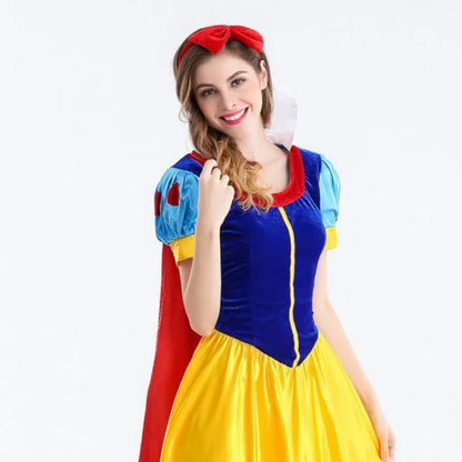 Cartoon Princess Snow Adult Plus Size Women Cosplay Halloween Costume