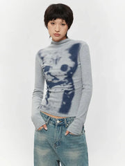 Cat High Neck Top