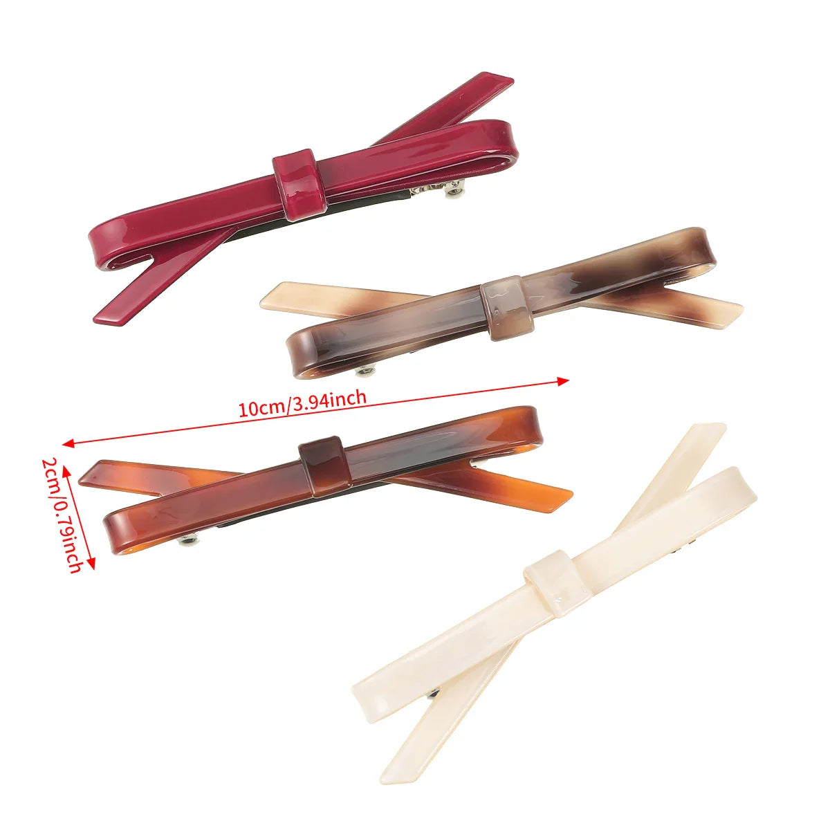 Acrylic Christmas Hair Accessory - Chic Plain Color Accessories-L