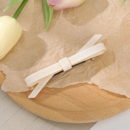 Acrylic Christmas Hair Accessory - Chic Plain Color White Accessories-L