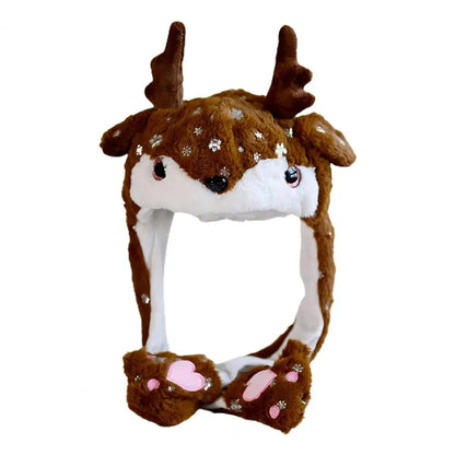 Jumping Santa Claus Elk Snowman Snowflake Cosplay Hat E Hat-L