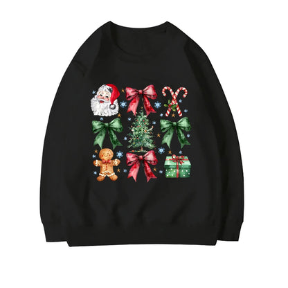 Coquette Christmas Santa Sweatshirt - Holiday Hoodie Black / S Hoodies-L