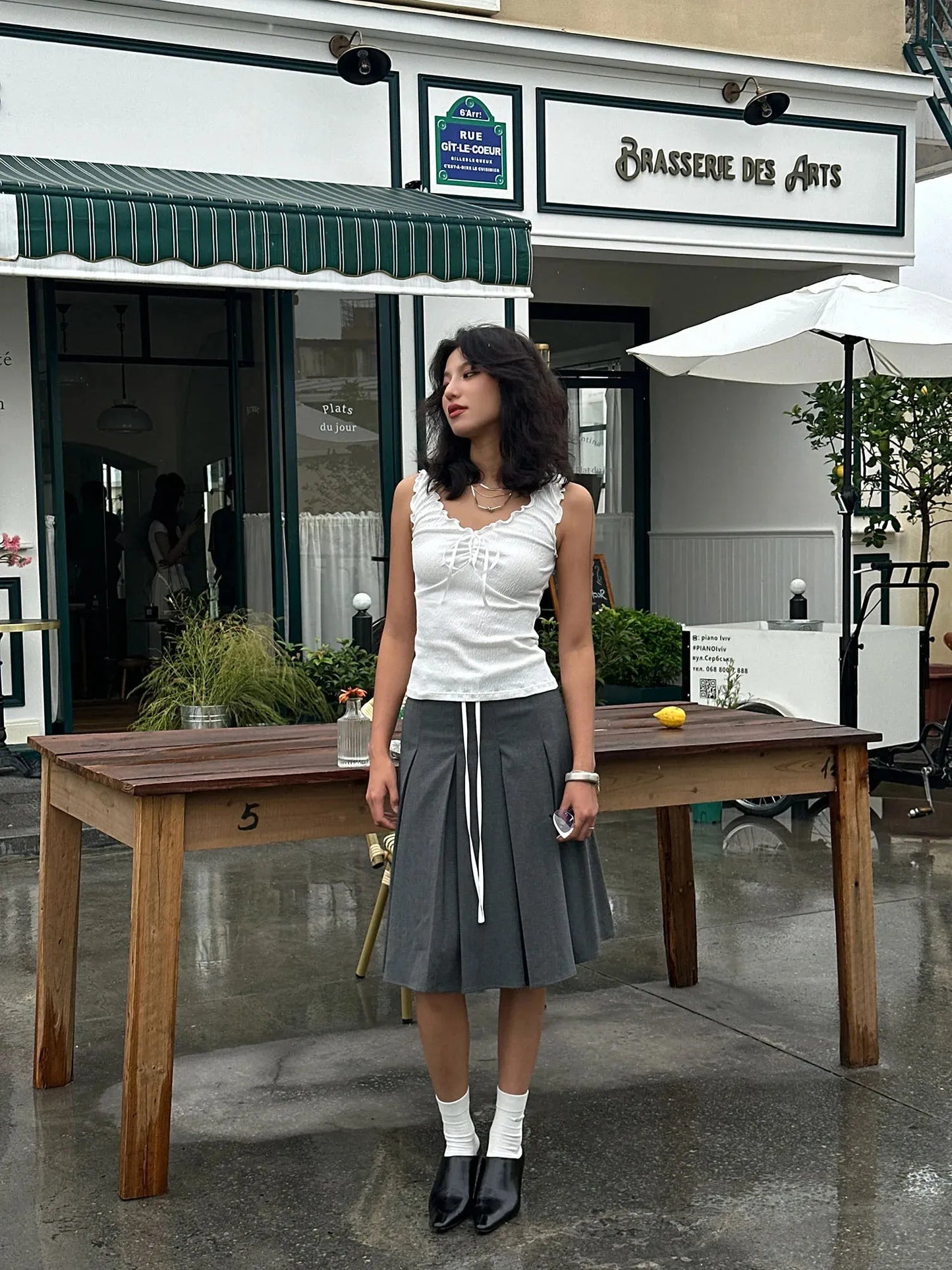 Coquette Tie Front Top