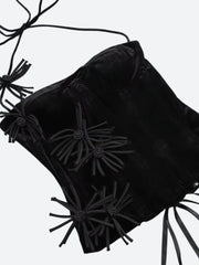 Corset Top & Ruffled Mini Skirt Two Piece Set