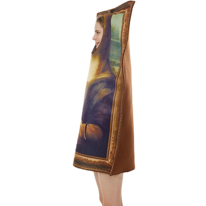 Cosplay Mona Mural Carnival Lisa Funny Dress Fancy Classic Sponge Costume