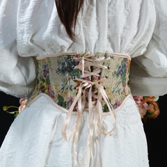 Cottagecore Ribbon Lace Up Waist Corset