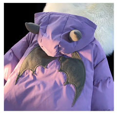 Casual Hooded Embroidered Cotton-padded Y2K New Winter Hoody