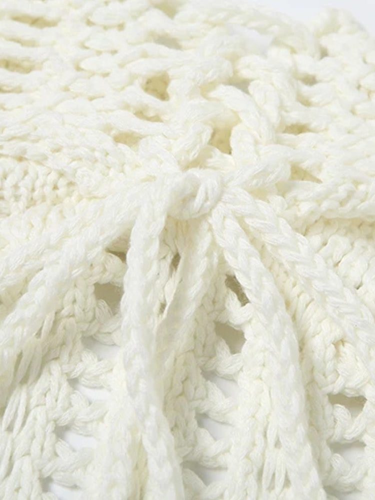 Crochet Crop Top & Maxi Skirt Two Piece Set