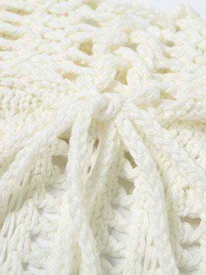 Crochet Crop Top & Maxi Skirt Two Piece Set