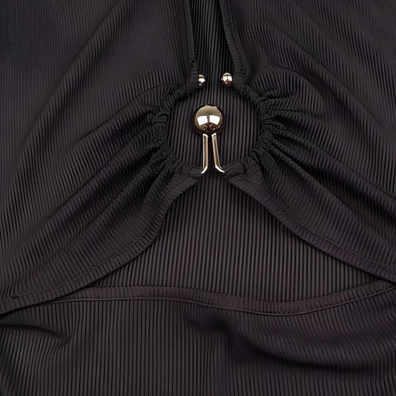 Cut Out Open Front Bodysuit