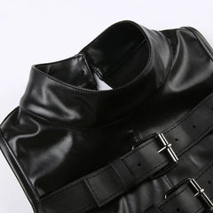 Cyberpunk Faux Leather Crop Top
