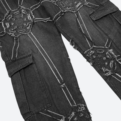 Cyberpunk Patchwork Jeans