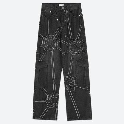 Cyberpunk Patchwork Jeans