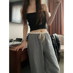 Plaid High Waist Baggy Pants