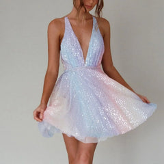 Dresses For Women Summer 2024 Sequin Glitter Party Club Dress Christmas Pink / S Dresses-L