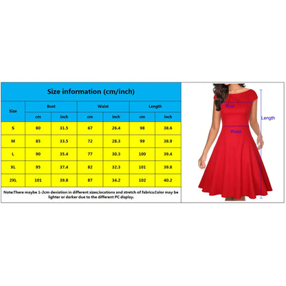 JuliaFashion - Elegant Wedding Party Women'S Cocktail Swing Guest Sleeve Short A-Line Women's Summer V Neck For Women Dress