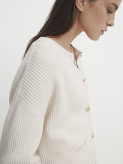 Small Fragrant Wind Soft Waxy Blend Anti-needle Woven Cardigan