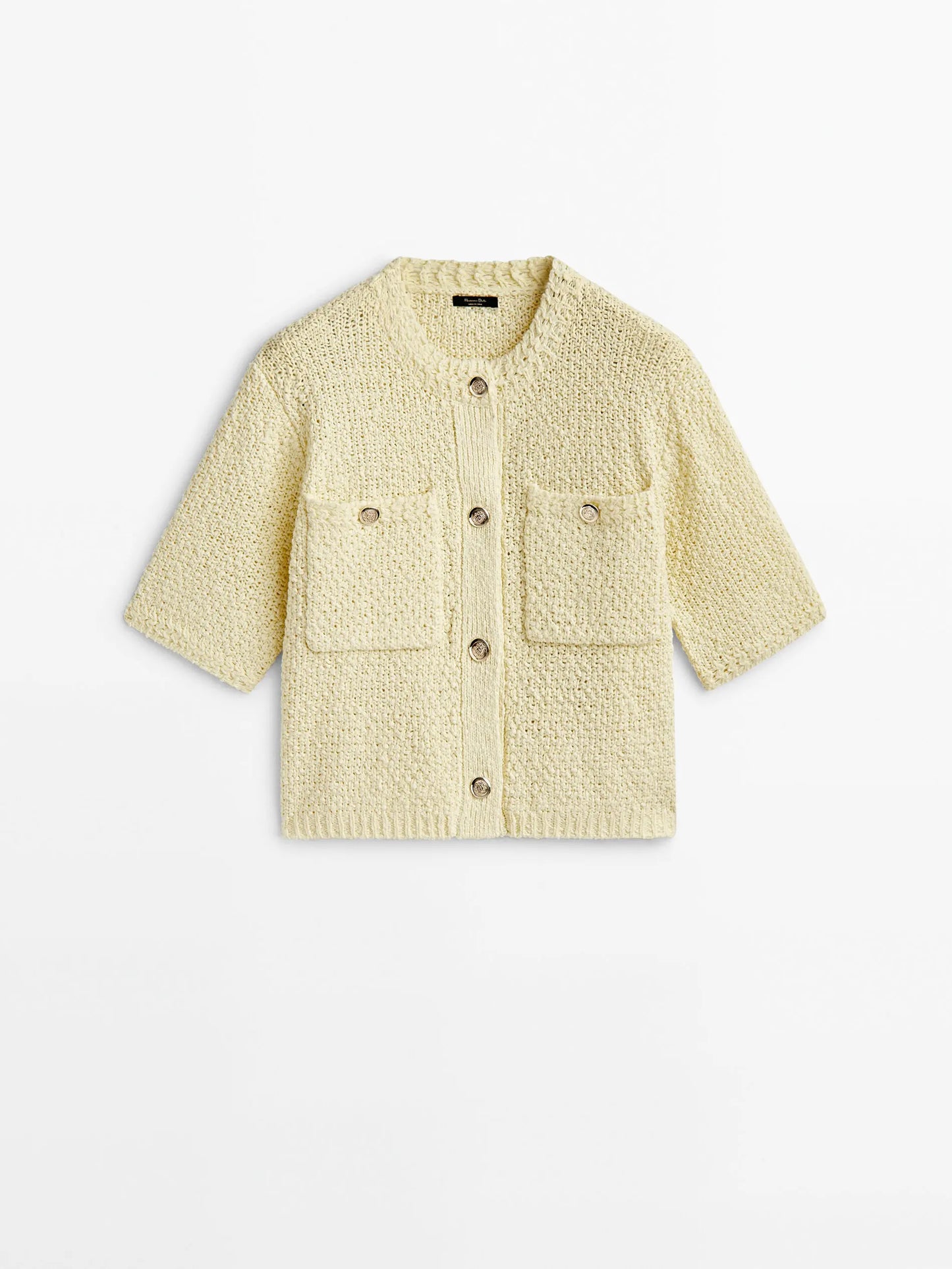 Small Fragrance Texture Knitted Short Cardigan