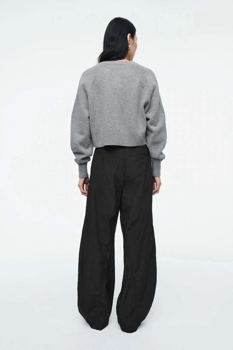 New Style Casual Standard Short Round Neck Long Sleeves Cardigan