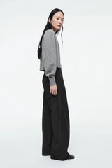 New Style Casual Standard Short Round Neck Long Sleeves Cardigan