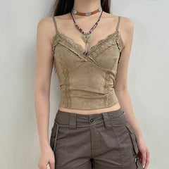 Fairy Grunge Frilled Lace Top