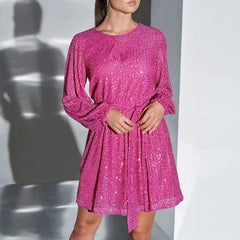 JuliaFashion - Fashion Sequin Beaded Vintage Elegant Evening Mini Dress
