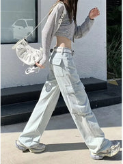 New Vintage Harajuku Aesthetic Clothing Autumn Baggy Fashion Clothes For Teenagers Women’s Jean