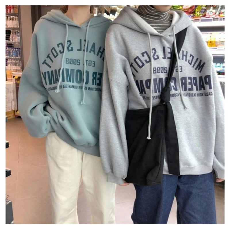 Vintage Casual Stylish Letter Printed Warm Hoodie