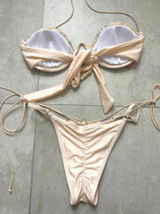 Floral Embroidered Bikini Set