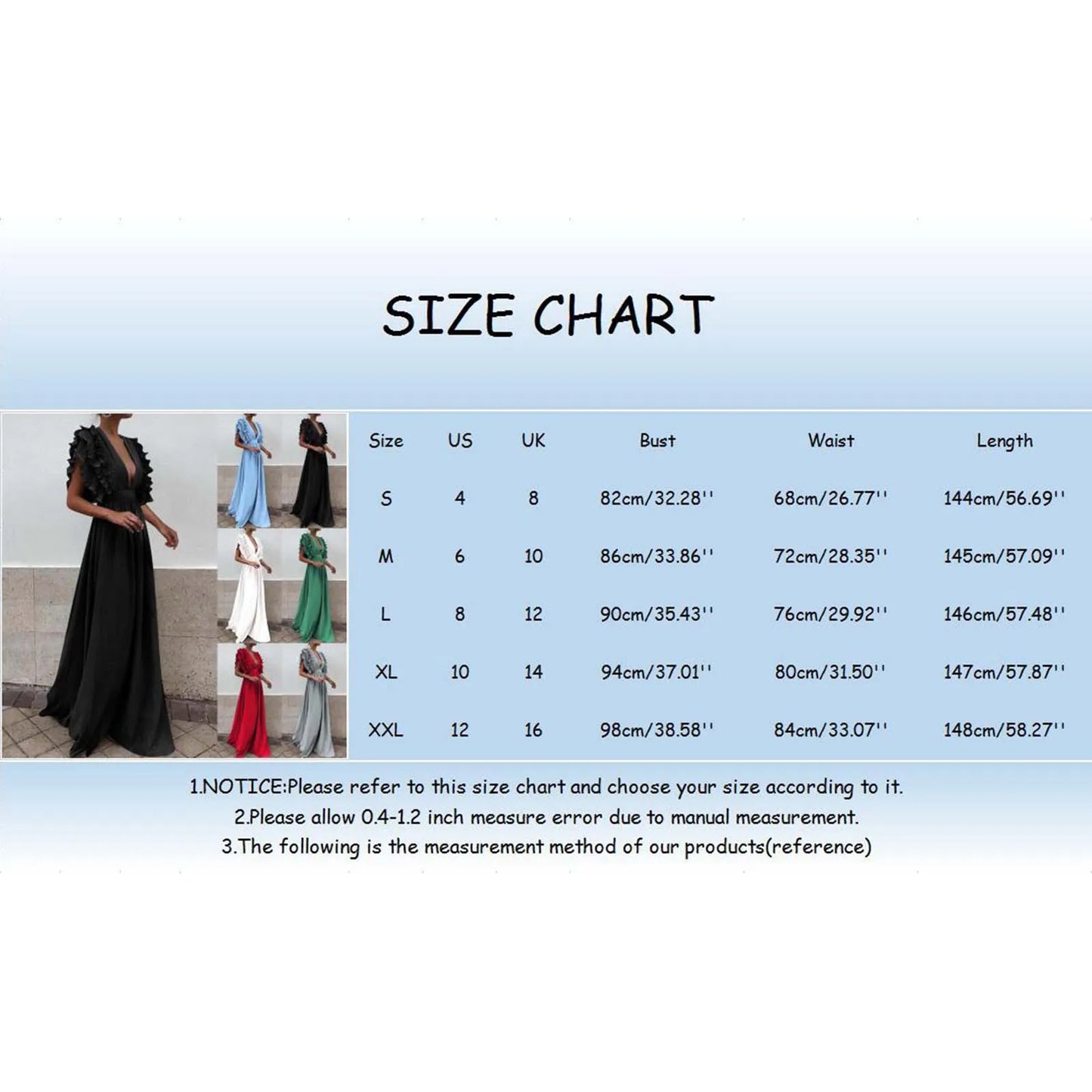 JuliaFashion - Formal Party Women Sexy Deep V-Neck Long Solid Color Elegant Flying Sleeves Backless Maxi Evening Robe Dress