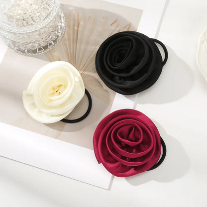 French Satin Retro Rose Hair Accessory For Girls Accessories-L