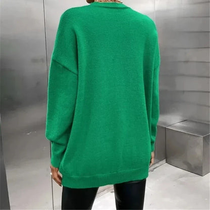 Simple Warm Thick Casual Autumn Winter Knit Elastic Jumper Christmas Sweater Sweaters-L