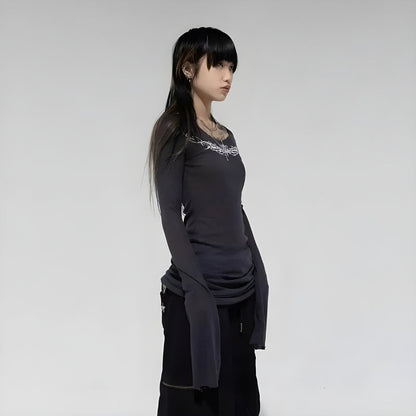 Grunge Barbed Wire Top