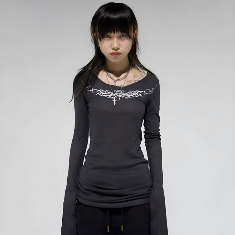 Grunge Barbed Wire Top