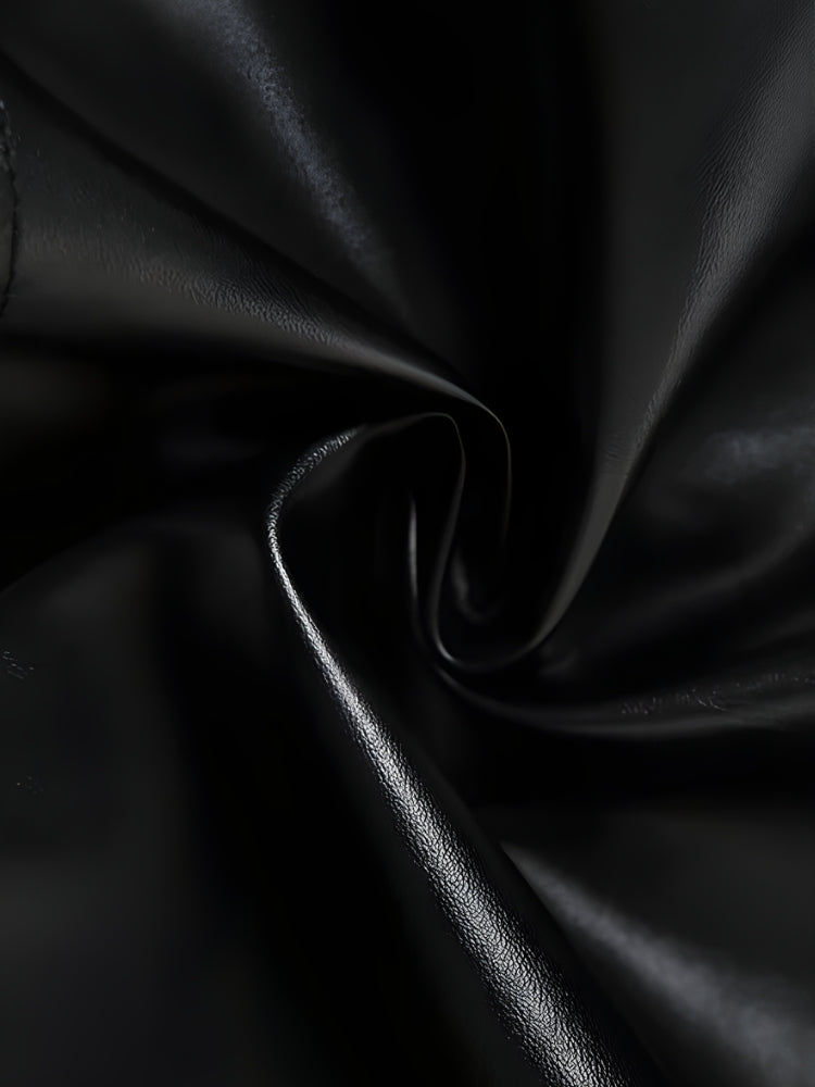 Grunge Belted Faux Leather Tube Top