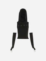 Grunge Cut Out Hooded Top