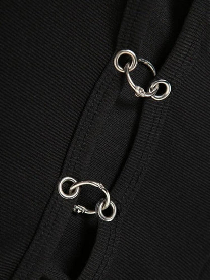 Grunge Cut Out Hooded Top