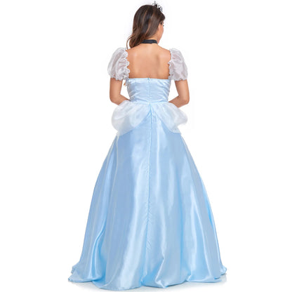 Women Halloween Cinderella Princess Fairy Tales Sexy Goddess Cosplay Long Outfit Attire