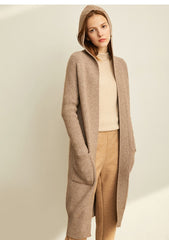 Women Fashion New Loose Hat Long Knitted Female Cardigan